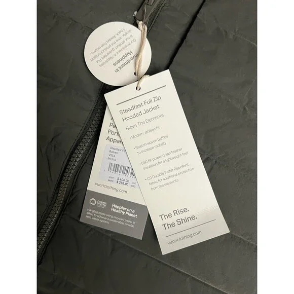 Vuori Men’s Steadfast Jacket Full Zip Puffer Hooded Outerwear Balsam Sz XL New - Picture 3 of 8